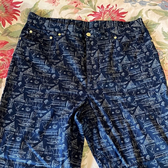 Vintage RALPH LAUREN Size 16 Stretch 5-Pkt Boat Sailing Yacht Graphic Preppy NEW - Picture 5 of 16